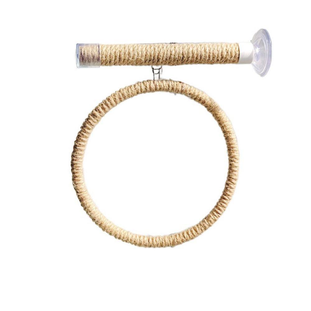 Linen Rope Bird Toy Swing Set Suction Cup Bird Claw Beak Grinding Bar  Climbing Exercise