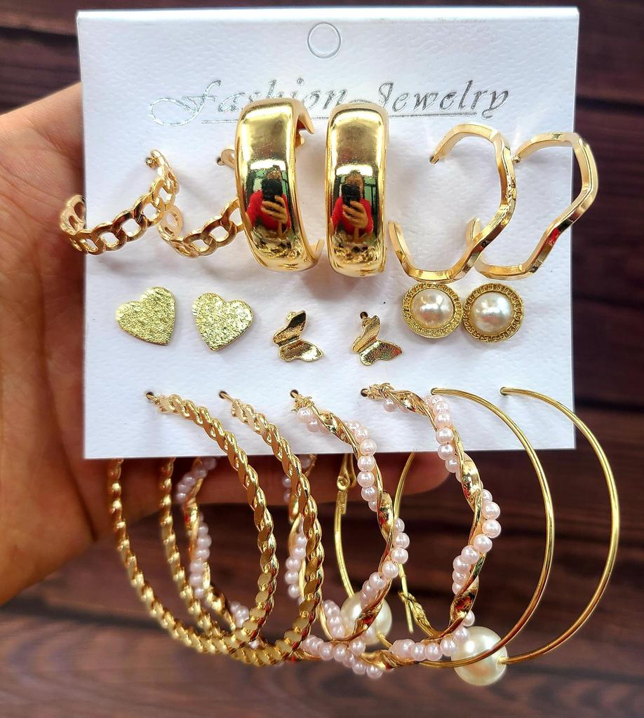 Pearl Stud Earring Set