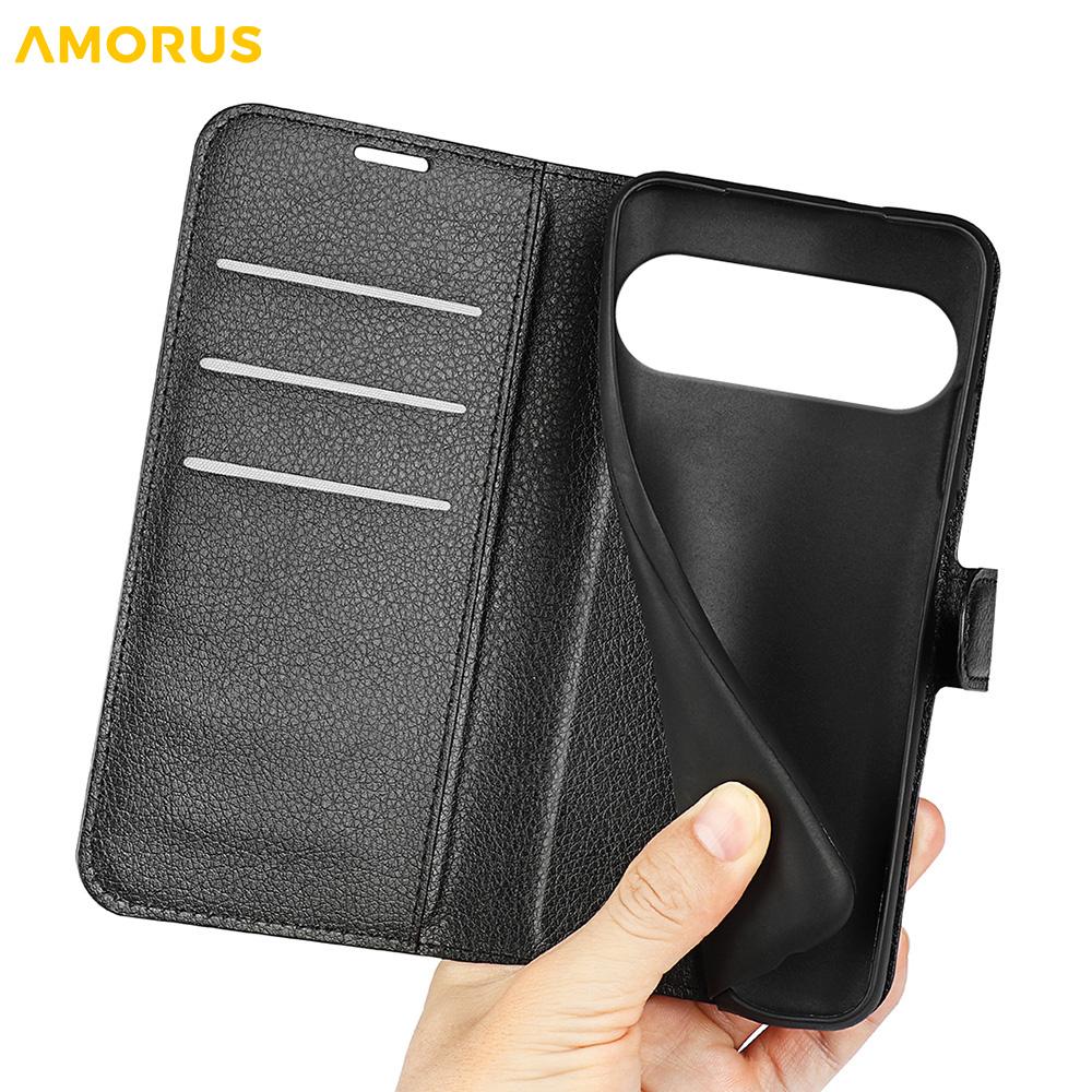 For Google Pixel 10 Wallet Case Litchi Texture Shockproof Leather Flip Stand Phone Cover