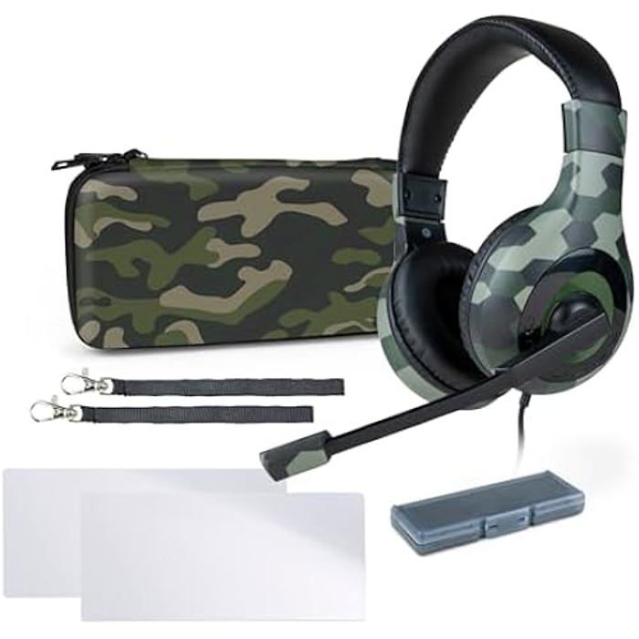 Manette de jeu - NACON - Nacon Essential Pack Switch Camouflage - Sans fil - Vibration - Noir
