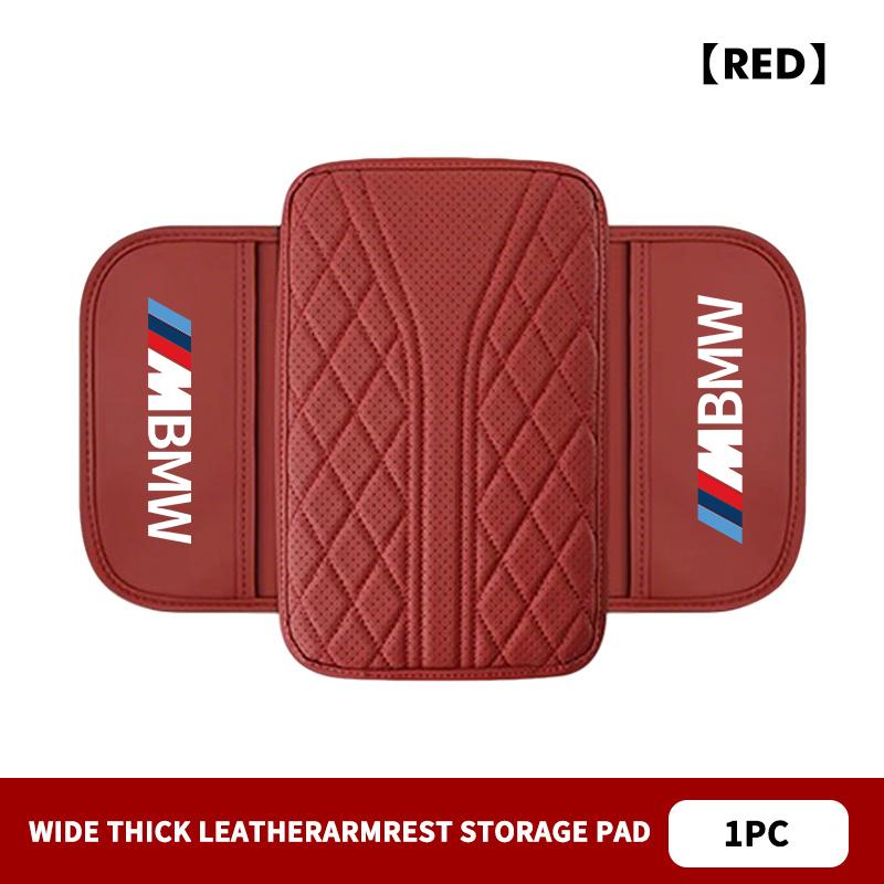 HVHE9 Leather Car Armrest Center Console Pad Auto Seat Arm Rest Mat For BMW Performance M E87 E30 E46 E28 F35 G20 E93 F20 X3 X