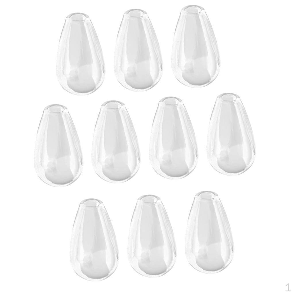 

10 Pieces Clear Glass Bottles Wishing Charm Pendant for DIY Necklace Jewelry Findings 20 x 12mm
