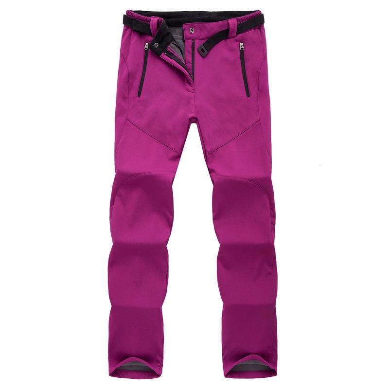 TRVLWEGO Pants Hiking Skiing Thermal Softshell Snowboard Camping Skating Waterproof Fleece for Women Outdoor Trekking Trousers