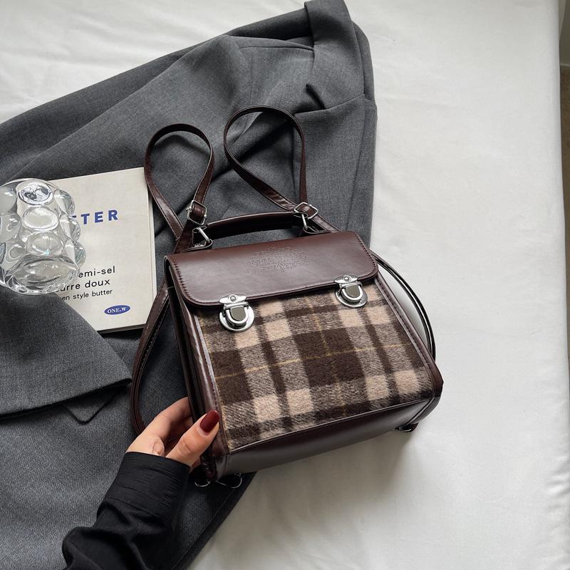 

Рюкзак женский 2025 мода ретро сумка студенческий дорожный повседневный рюкзак темно-коричневого