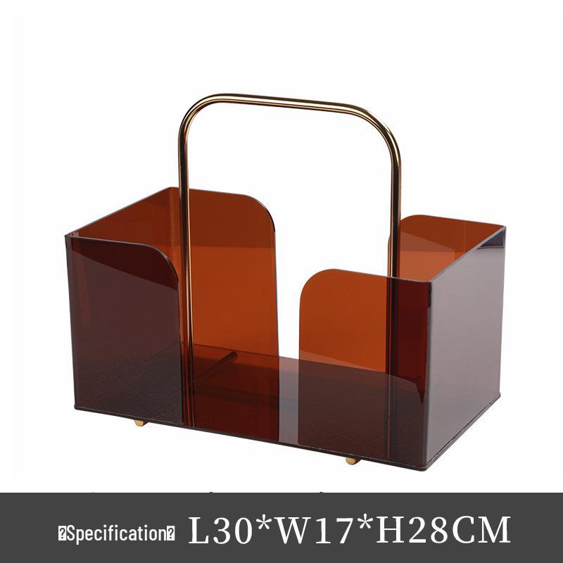 Modern Minimalist Bookshelf & Magazine Rack with Metal & Acrylic Design for Luxurious Living Room