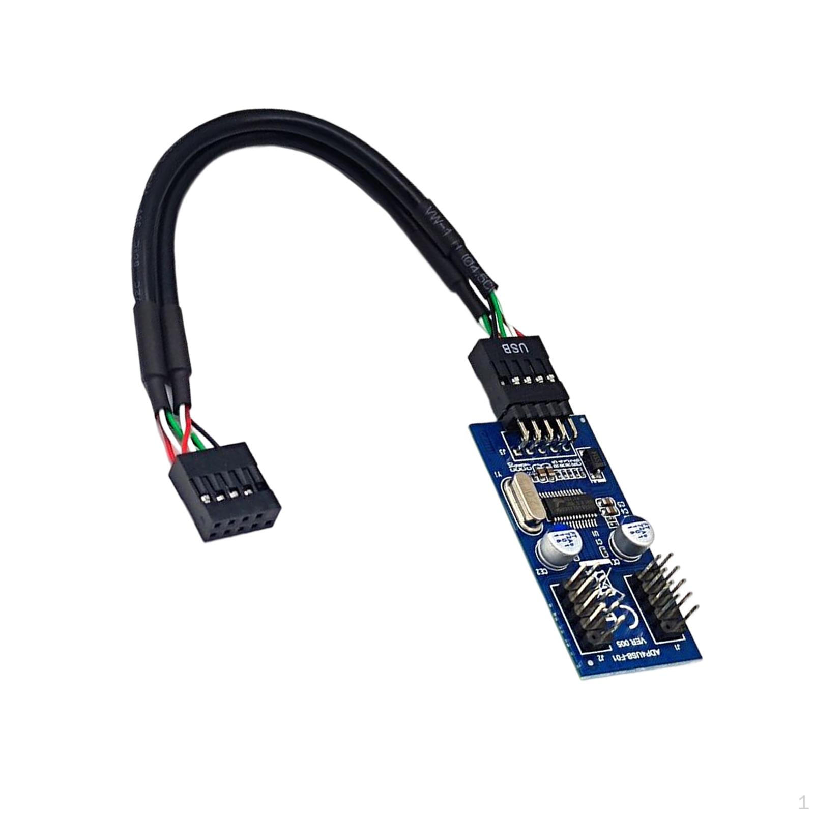 9-контактный USB-удлинитель Карта 9-контактный разветвитель 1 на 2 0.3m