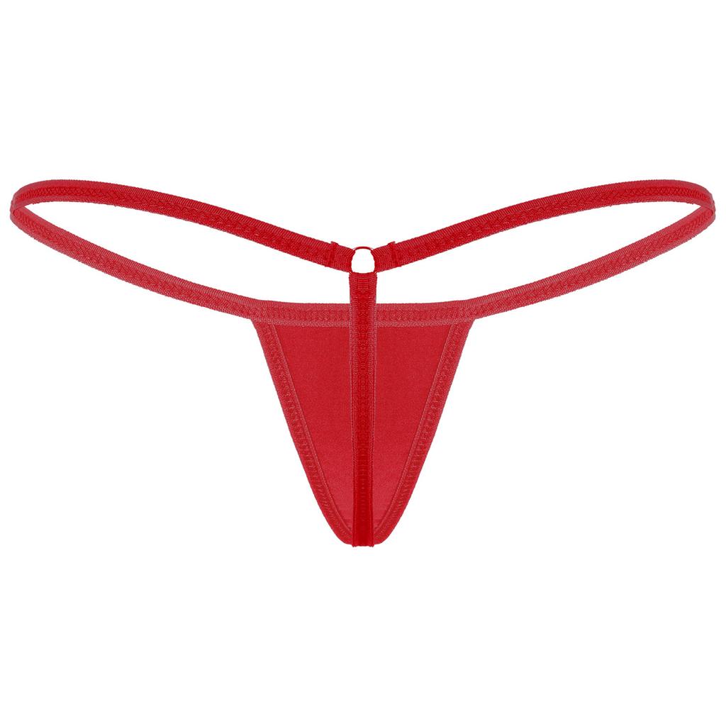 Damen T-Rücken String Niedrige Taille G-String Elastischer Bund Micro-Bikini Höschen Unterwäsche