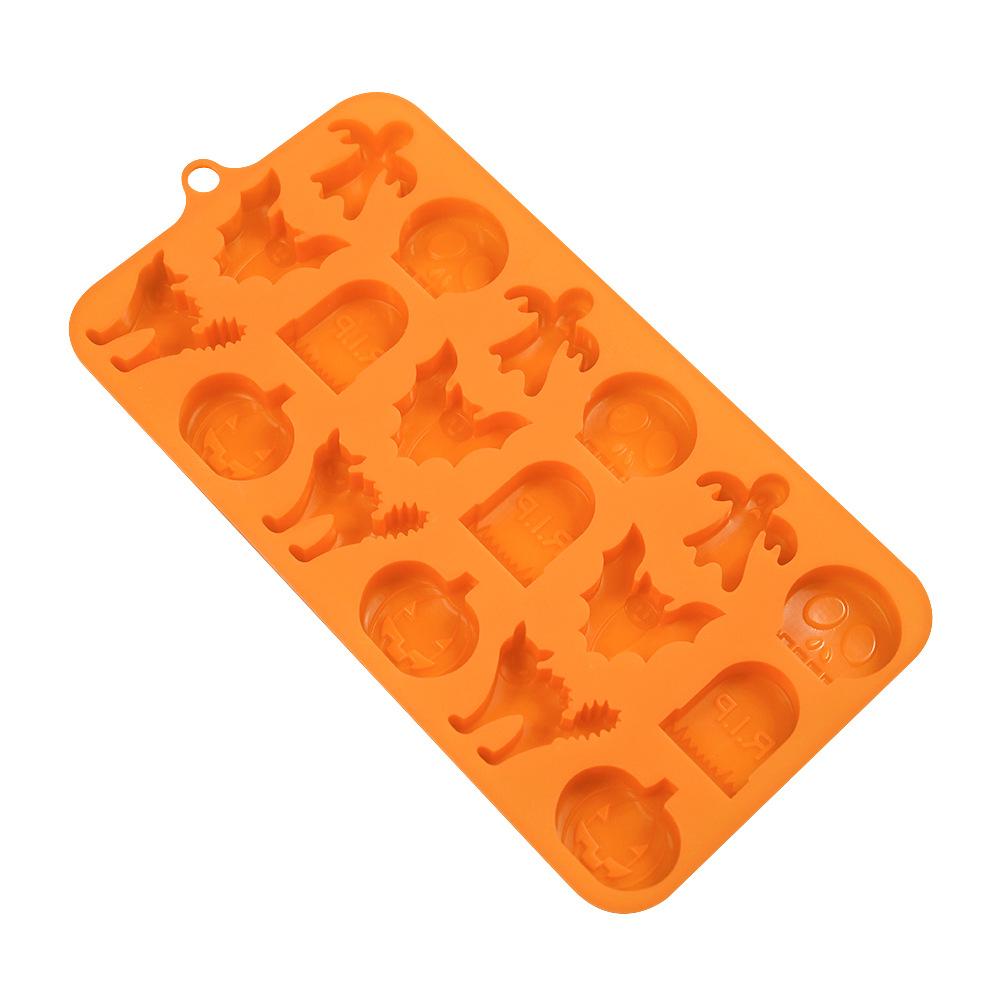 Halloween Skull Pumpkin Chocolate Candle Silicone Mold Witch Ghost Fondant Mould Decoration Cake Tools