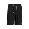 Men's Don Dream Short Solid Color Logo Printing Drawstring Lacing Straight Shorts Black HG4420