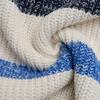2025 Autumn/Winter Women's Loose Striped V-Neck Knit Sweater