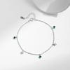 Modian 925 Sterling Zilveren Kleine Ronde Hanger Verstelbare Armband Groene & Doorzichtige Cz Link Ketting Armbanden Voor Vrouwen Sieraden Cadeau