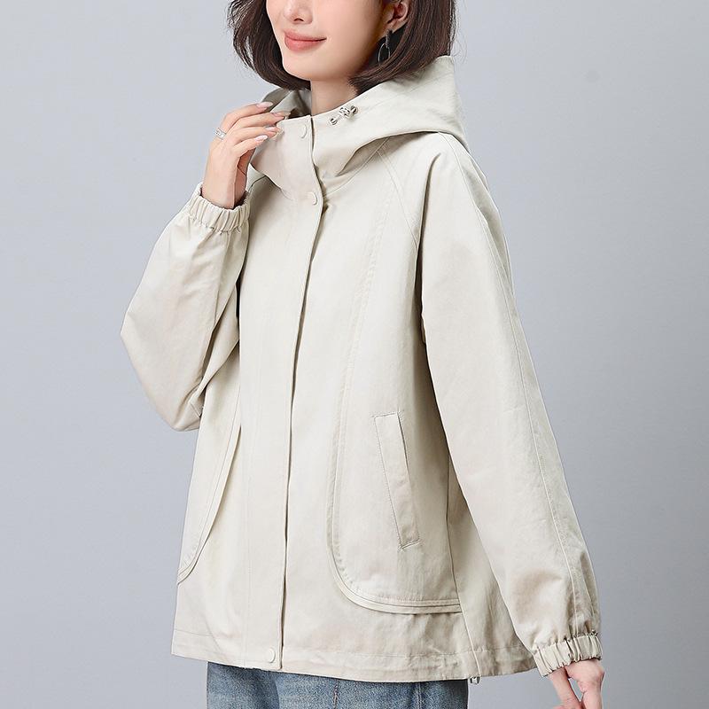 2024 Frühling & Herbst Damen Kapuzenjacke: Modisch, Lässig, Lockere Passform für Mittelalte & Ältere