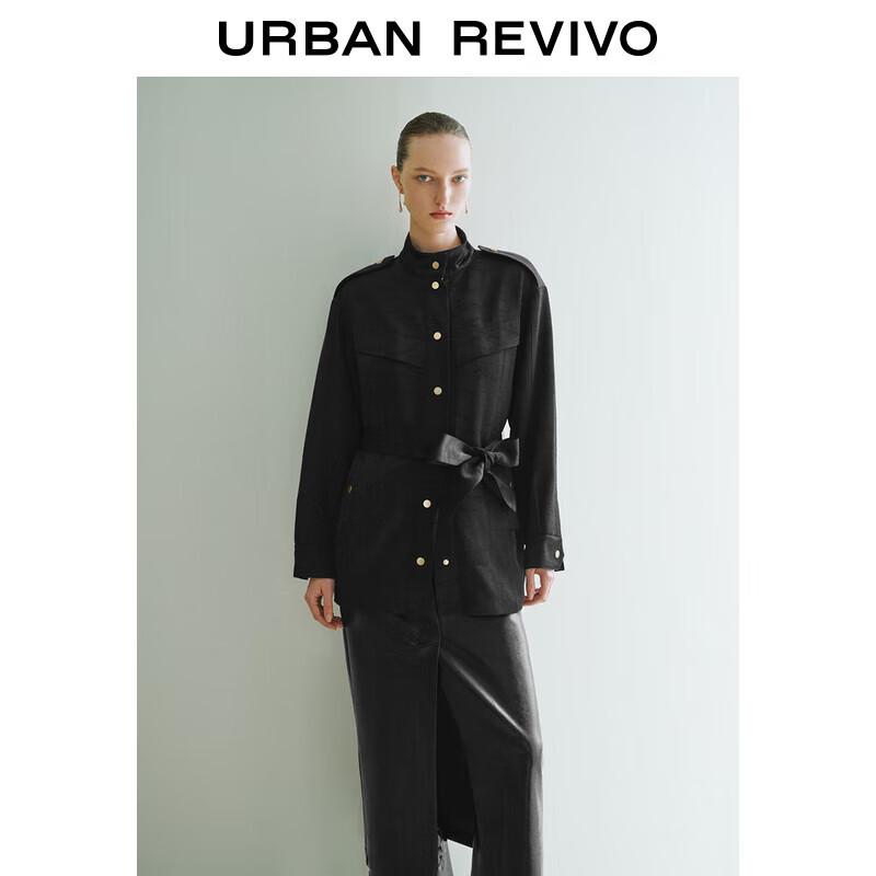 

UR Women s Modern City Belted Stand Collar Jacket M