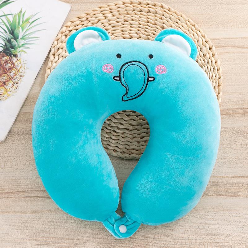 Cestovní polštář, polštář na krk, opěrka brady a krku, roztomilý kreslený cestovní polštář na krk pro chlapce a dívky, cestovní doplňky do letadla, auta, polohovací
