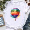 Colorful Hot Air Ballons Printed T Shirt Girls Rainbow Fashion Tshirt Unisex Clothes 2024 Summer Short Sleeve Tshirt Female
