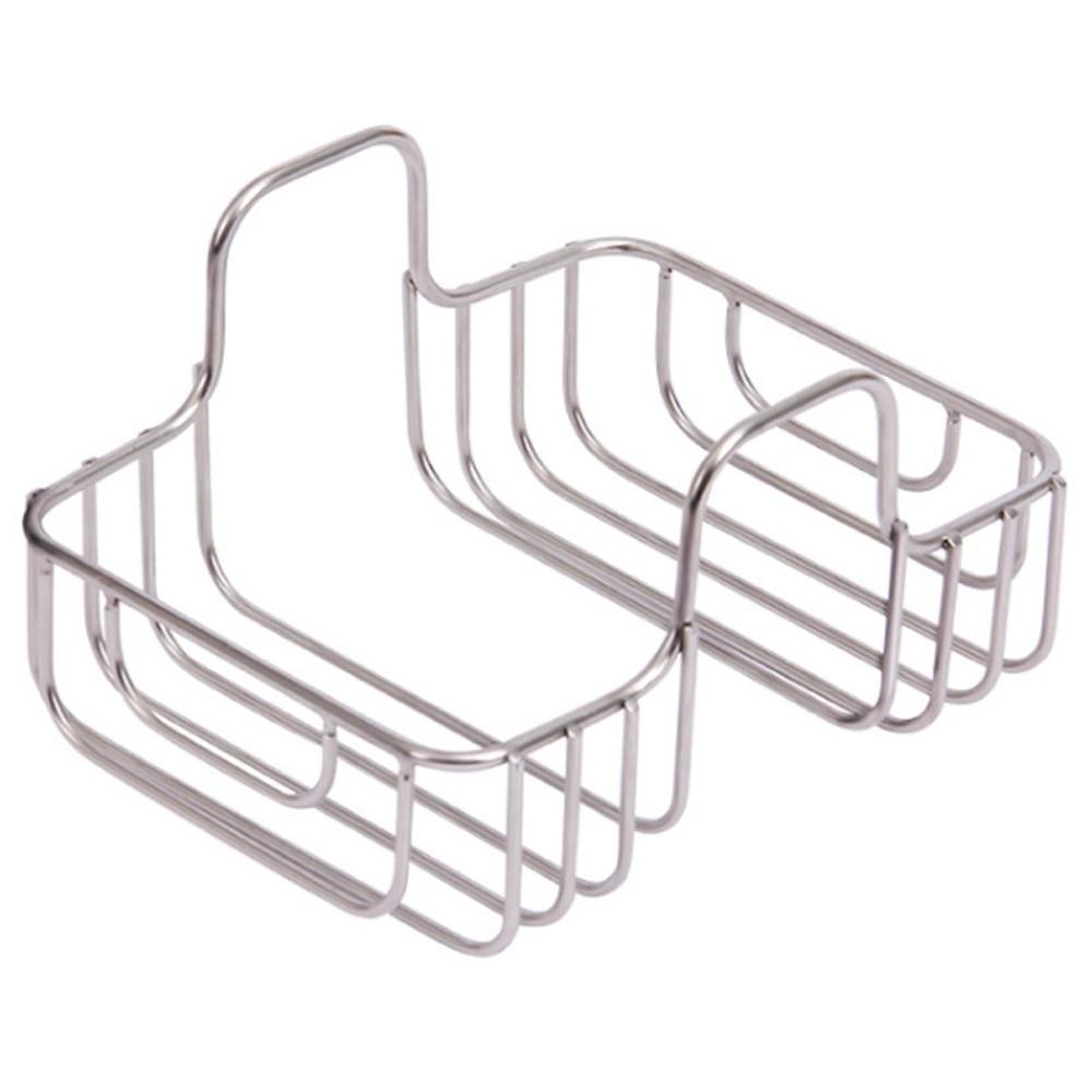 Stainless Steel Sink Sponge Holder Heavy Duty Sink Saddle Dish Brush Holder Kitchen Gadgets