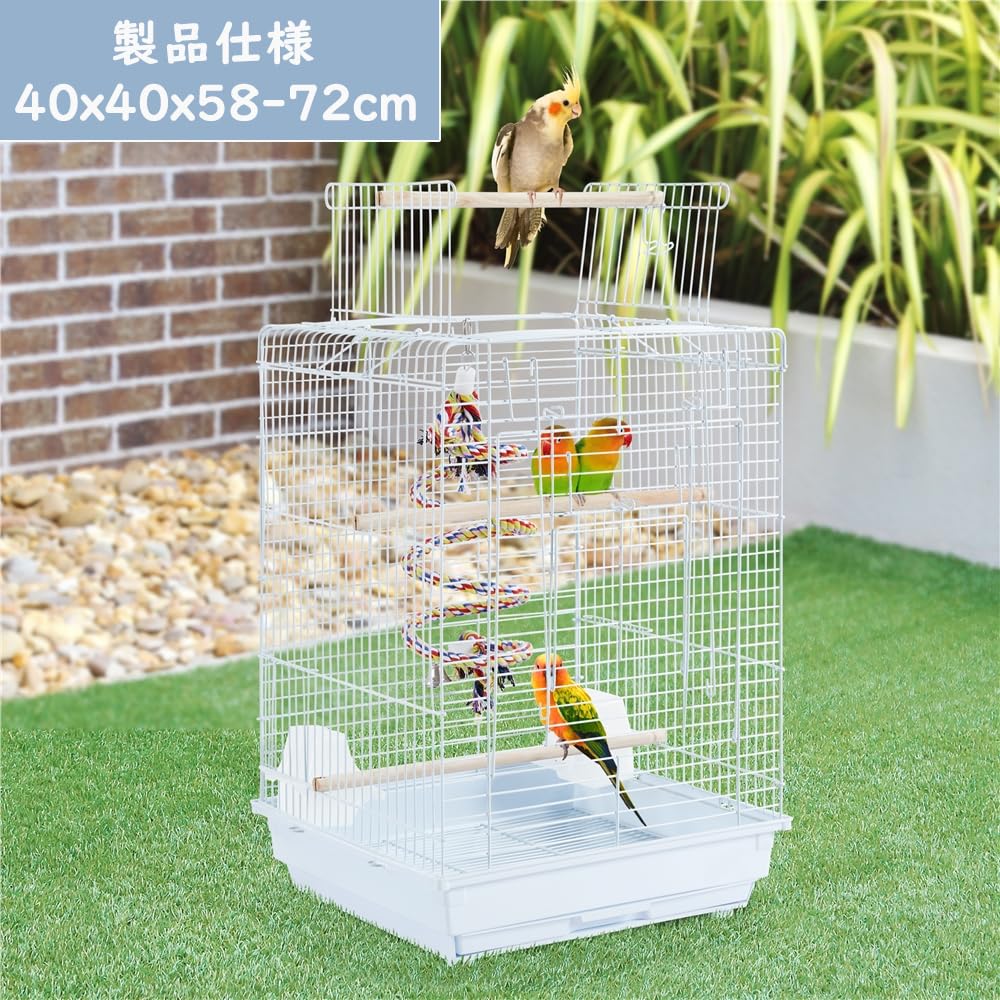 Yaheetech Medium Bird Cage for Multiple with Drawer and Parrot Mexican and Autumnal Portable Pet Supplies Budgies, Birds, Skylight, Feeders, Tray,