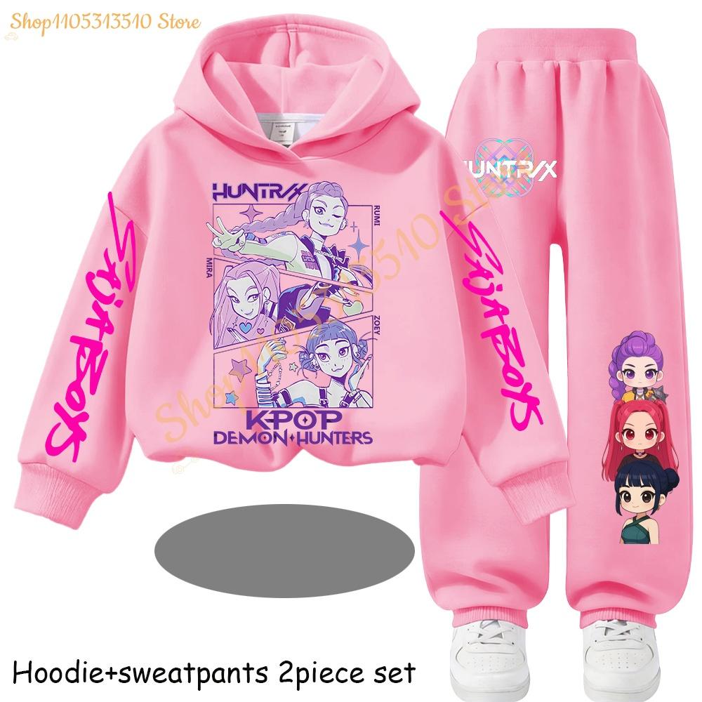 Huntrx Mira Rumi Zoey Kawaii Pullover Sweatshirt Anime Trainingsanzug Cartoon Mädchen Junge Kinder Kleidung Unisex Sets Kinder Kapuzenpullover