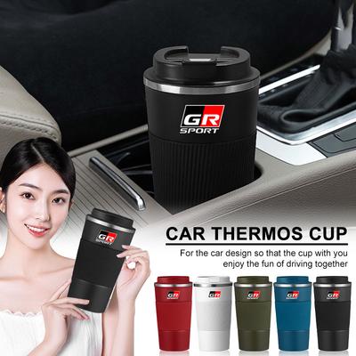 Nerezová termoska na kávu s emblémem GR Gazoo Racing Termohrnek Pro Rav4 Corolla Camry Aqua Yaris Cross Auris