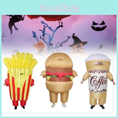 Fun And Whimsical Inflatable Costume Funny Soda Drink Cup Hamburger Fries Outfit For Halloween Parties