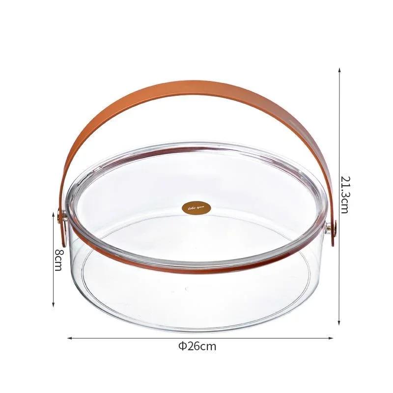 Transparent Portable Simple Dried Fruit Box with Lid Compartmentalized Sealed Snack Candy Storage Containers Home Acrylic Boxs