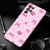 Phone Case For Samsung Galaxy S26 S25 S24 S23 S22 Ultra S23 S22 S25 Plus S24FE S23FE S26Edge Cute Pink Heart Bow