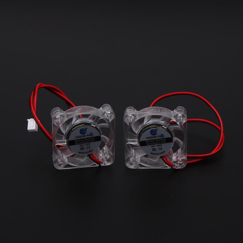 1 Piece Hydraulic Bearing Brushless 3D Printer Cooling Fan 4010 5/12/24V Transparent Cooling Fan For 3D Printer Dc 2Pin