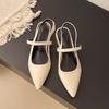 Fashion Luxury Summer Pointed Toe Women Sandals Fashion Singbacks Mules Shoes Ladies Elegant Low Heel Stripper Party Sandalias