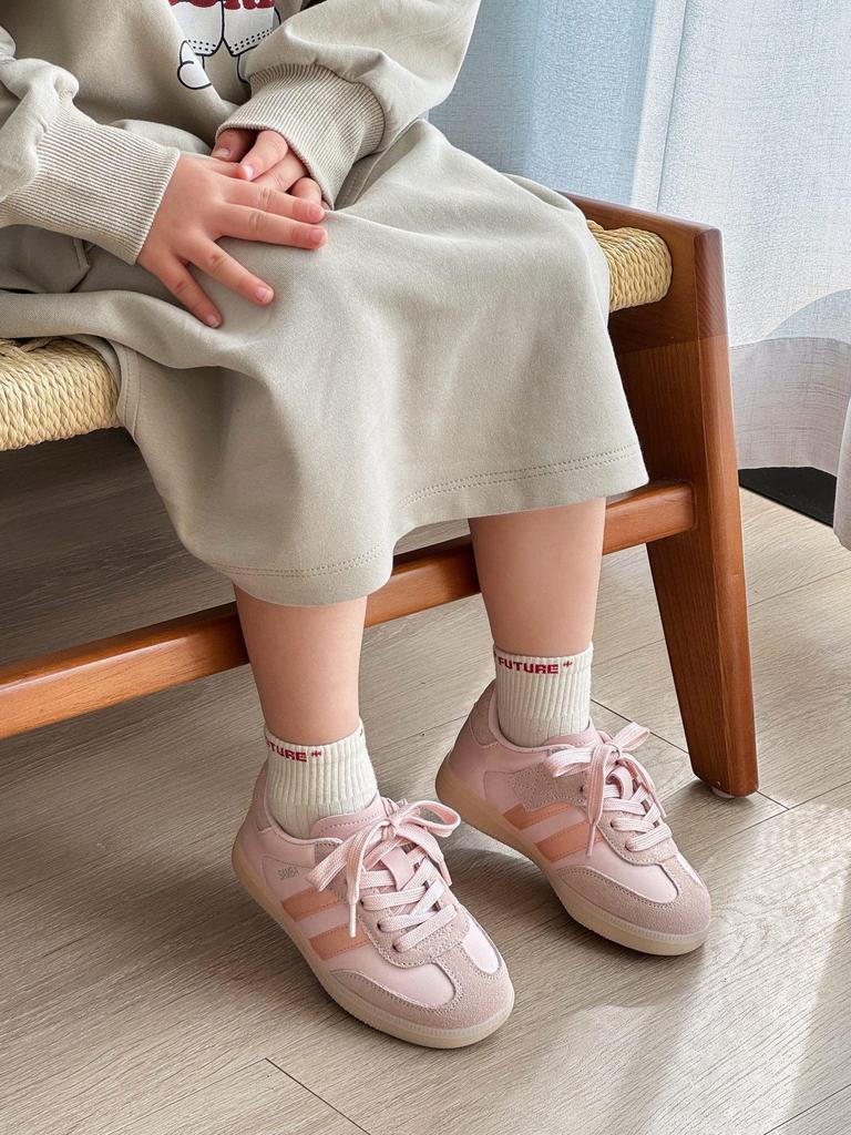 Kids' Korean Style Lightweight German Training Shoes – Spring 2025 New Arrivals, Unisex Low-Top Soft Sports Shoes.