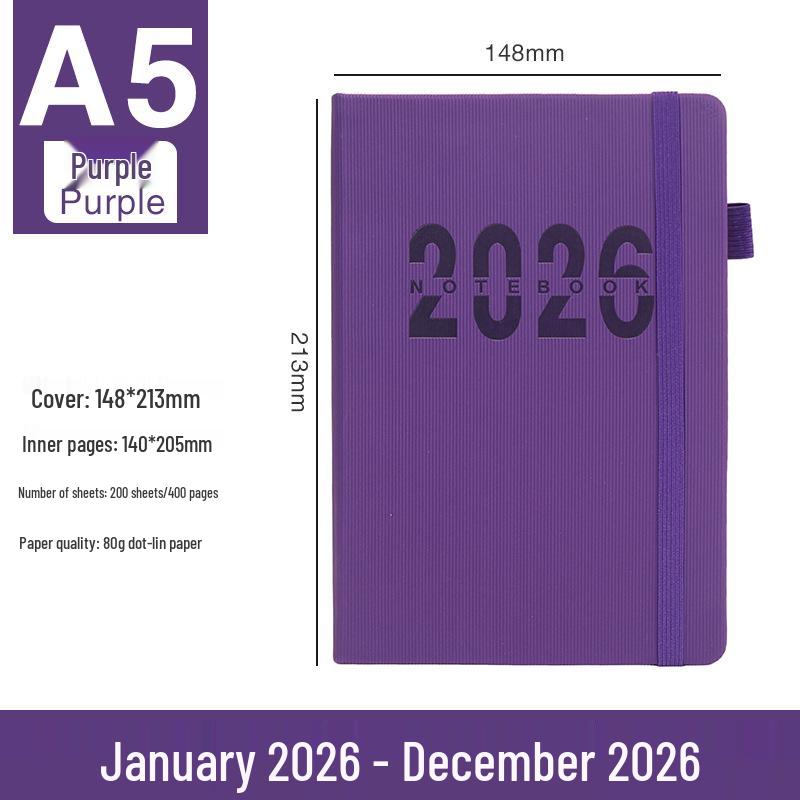 2026 English-Spanish Daily Planner & Business Notebook