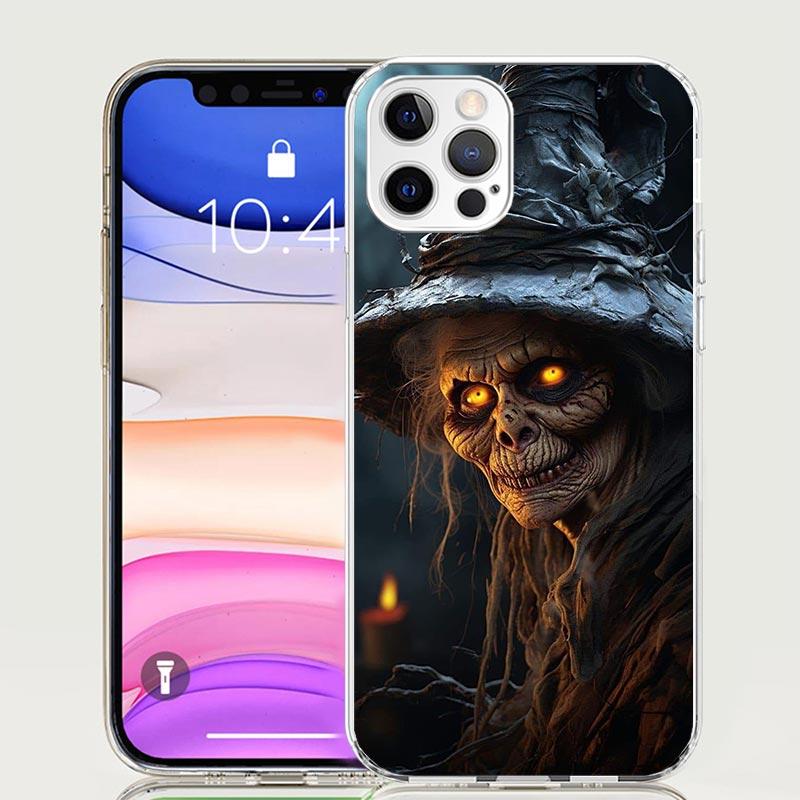 Halloween Moon Witch Horror Phone Case for Apple iPhone 17 Air 16 15 Plus 14 + 13 Mini 12 11 Pro Max 7 8 SE 16Max Soft Shell Cov