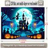 Party Backdrop Halloween Castle Flat Banners Scary Pumpkin Patch Ghostly Night Event Backdrop Decoration Front Door Decor