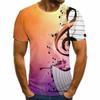 T-shirt Stampa Digitale 3D Top Manica Corta da Ragazzo e Uomo Versatile Traspirante
