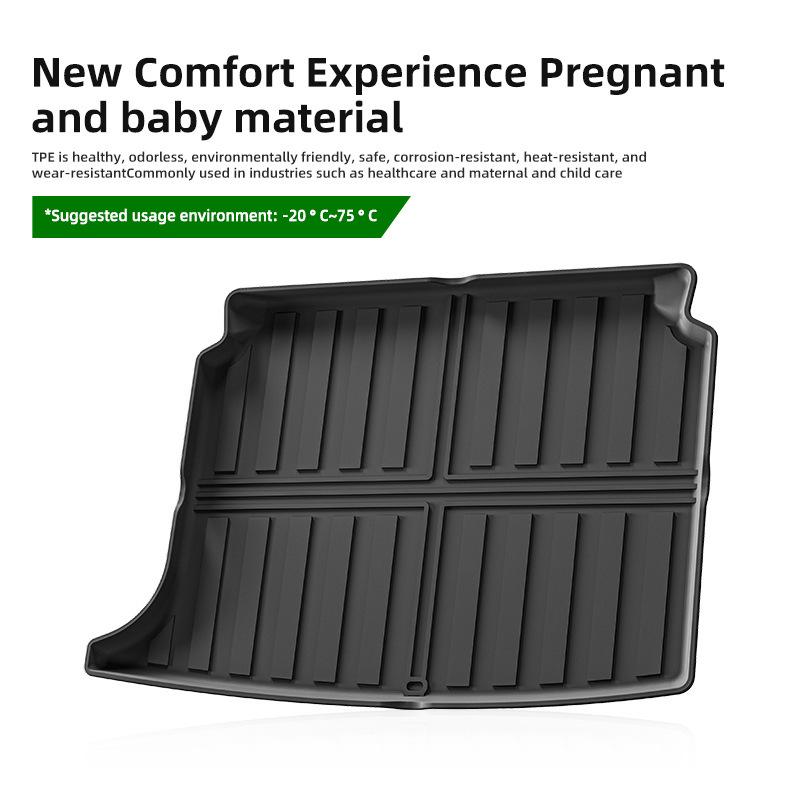 Dedicated Dirt-Resistant, Waterproof Trunk Mat for 2023-2024 MG MG4 - Eco-Friendly TPE Material
