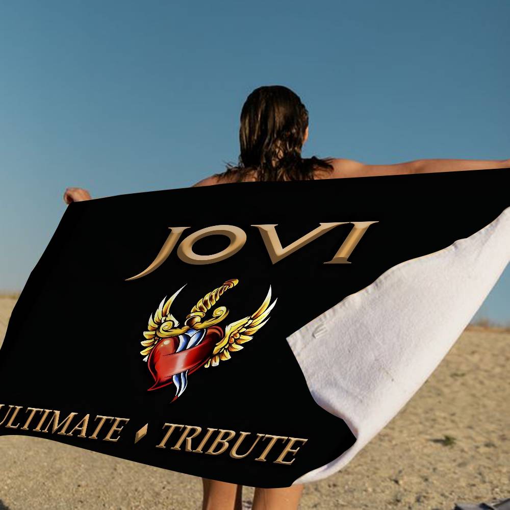 B-Bon J-Jovi Mikrofaserdecke Schnelltrocknende Strandtücher Übergröße Druck Super Saugfähige Pooltuchdecke