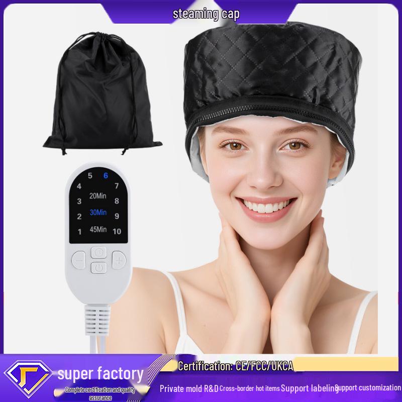 Electric Heating Cap with 10-Speed Control, 3-Speed Timer, Double-Layer Pot, Removable & Washable for Heat Therapy