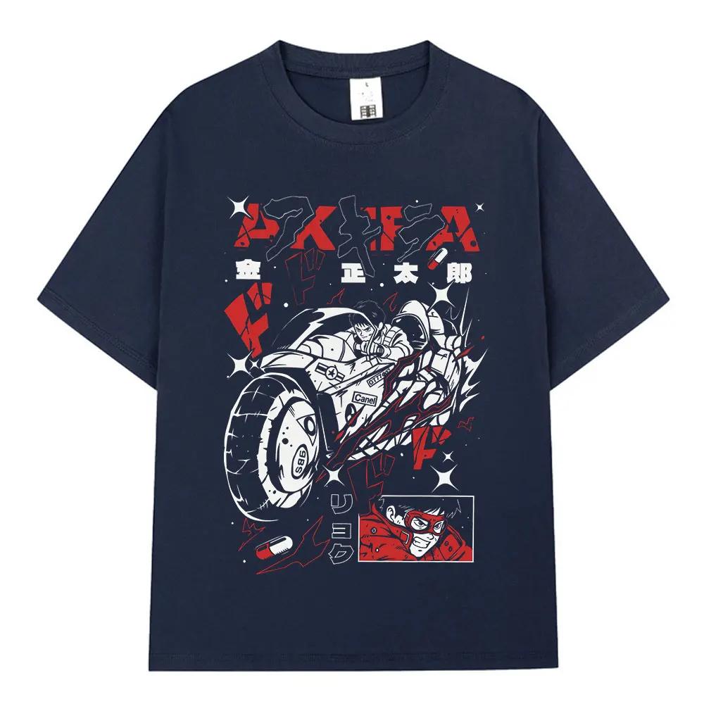 Anime Akira T-Shirts 90er Japanisch Unisexga Film Shotaro Kaneda T-Shirt Unisexs Damenbekleidung Mode Baumwolle Freizeit-T-Shirts