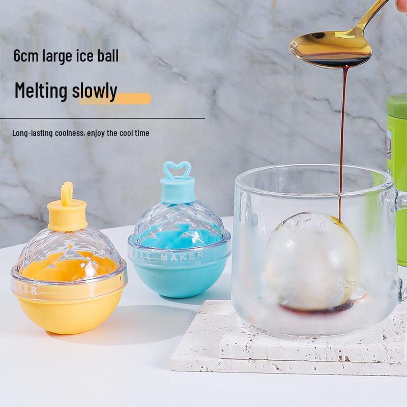 Forma na led ve tvaru srdce na whisky – Velký silikonový tác na kulaté ledové koule