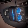 SEIWA Car Supplies Cigarette Socket Extension Distributor Illuminated Socket 2F Dual Socket Matte Black F194