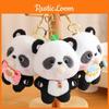 Plush Cuddly Panda Keychain Stuffed Bubble Blowing Designs Gifts Collectible