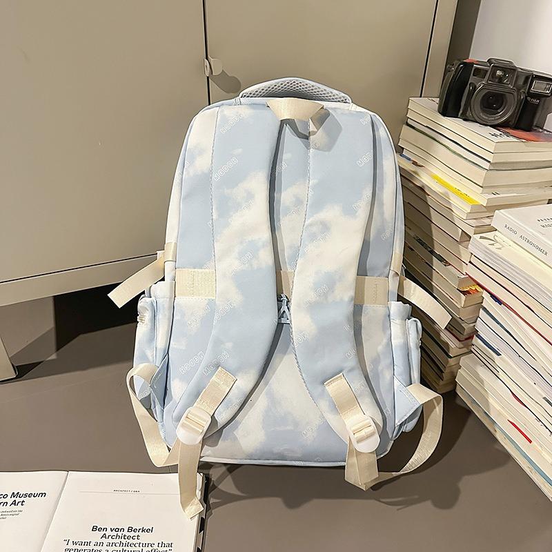 New High-value Tie-dye Contrasting Colors, Fresh and Sweet Backpack, Large-capacity Backpack for Junior High School Students