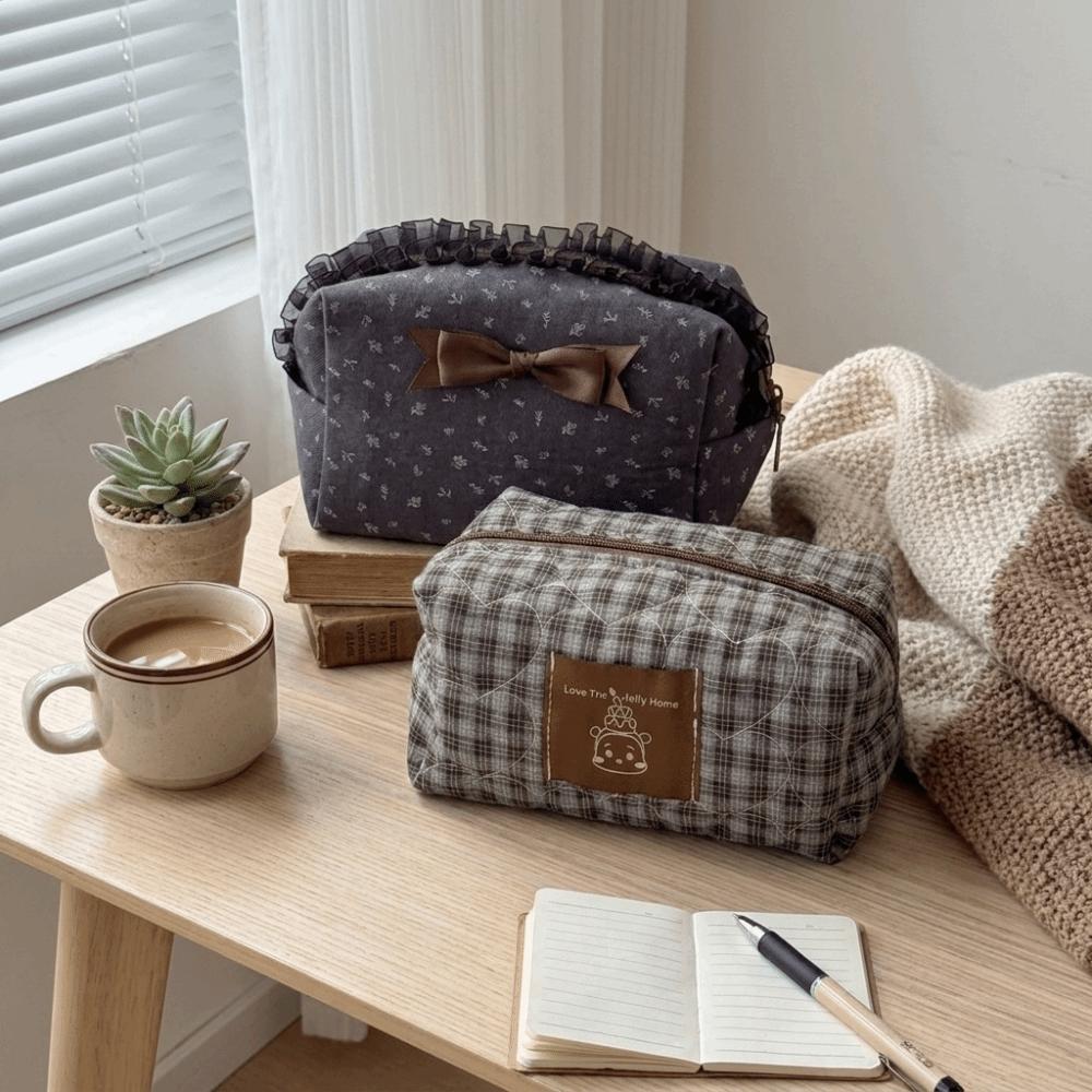 Bear Cosmetic Storage Bag Large Capacity Toiletry Organizer Purse Chic Pencil Case  Stationery