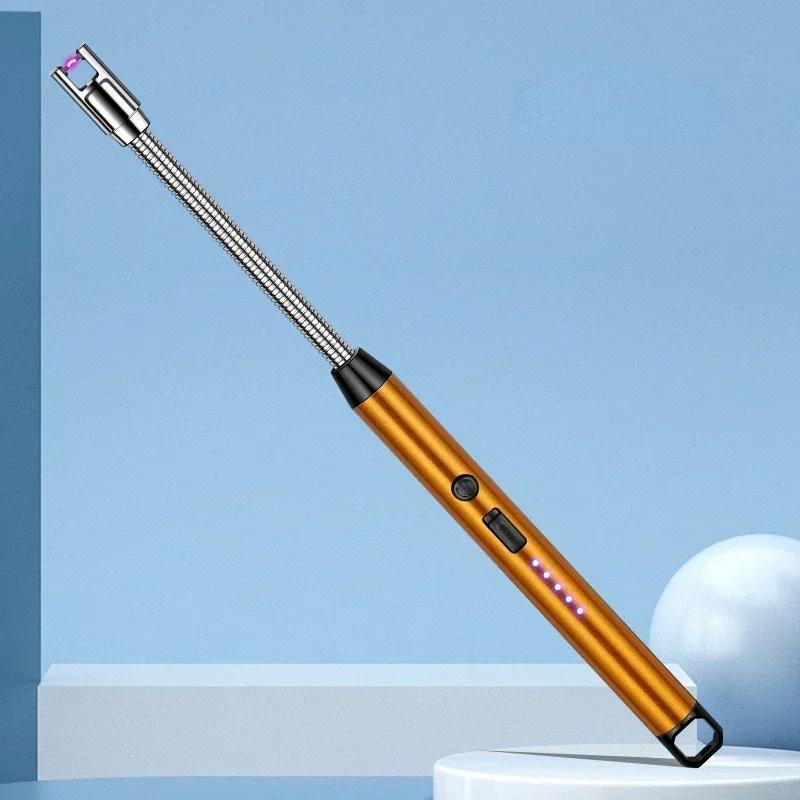 Kitchen USB Electric Arc Lighter Rechargeable Windproof BBQ Flameless Plasma Candle Long Lighters Hose Gas Stove Ignition Gun