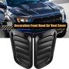 2 PCS Front Hood Side Air Flow Vent Intake Scoop Hole Cover Decoration Trim Sticker Universal Compatible with Ford F-150 Car Accessories(Black)