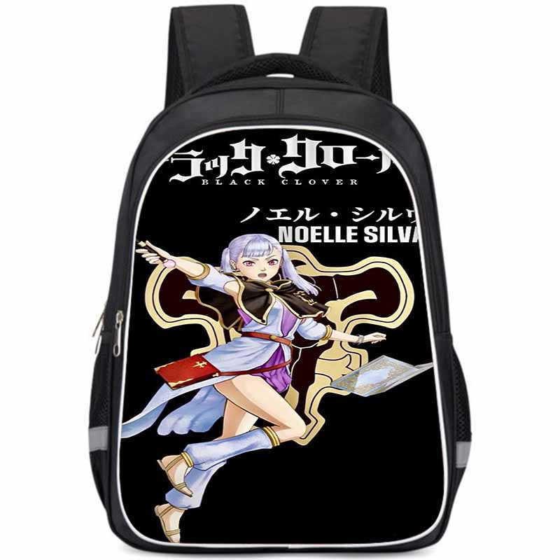 Černý čtyřlístek Velkokapacitní lehký školní batoh pro děti chlapce a dívky Oxfordová látka