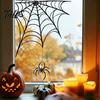 Scary Party Decorations Halloween Spider Web Static Window Stickers, PVC Waterproof Clings, Decals for Indoor Outdoor Glass Stickers Doors And