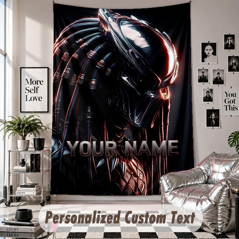 Custom Tapestry Wall Hanging, Predator Personalized Name Text Home Wall Decor
