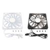 140mm ARGB PWM Fan Ultra Thin Fan Speed 300‑1100RPM 76.5CFM Hydraulic Bearing Silent Computer Case Fan 15 Blade ABS for Office