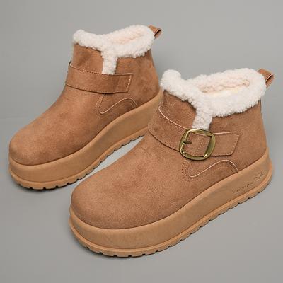 Fleece Platform Shoes Women's New Winter One-pedal Lazy Shoes Thickened Warm Snow Boots