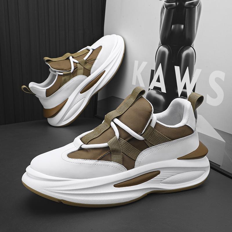 

Casual men s shoes 2025 new breathable umbrella cloth shoes men s Korean version trendy versatile thick sole 39 хакі